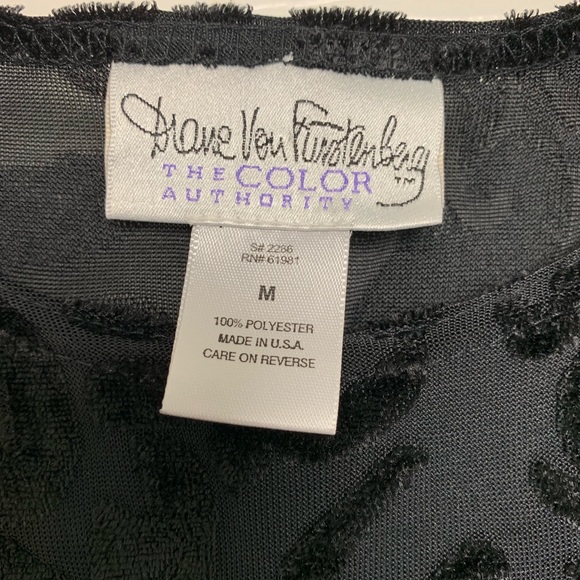 DVF Diane Von Furstenberg Black Dress. Size M - Picture 8 of 8